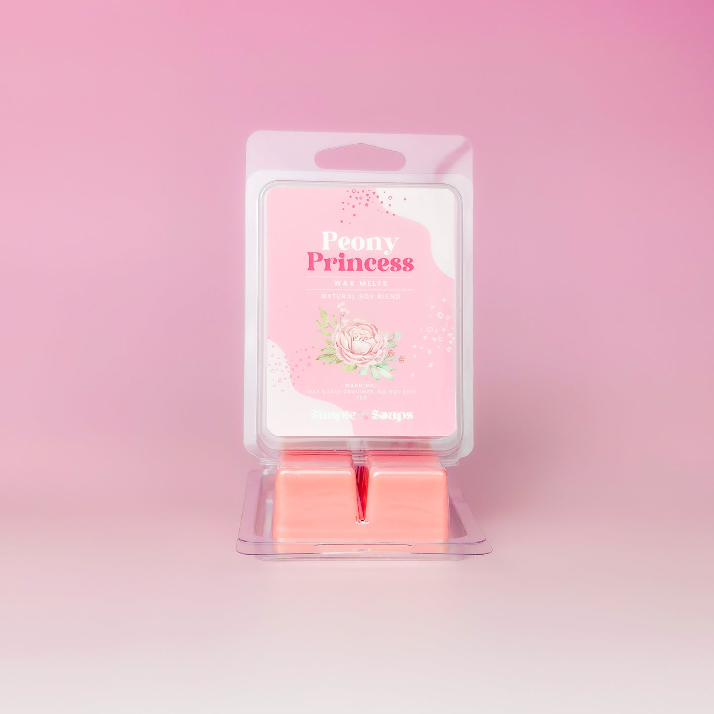 Peony wax melts close-up, handmade home fragrance UAE