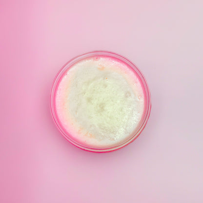 Simple Soaps foaming sugar scrub lifestyle shot, UAE skincare