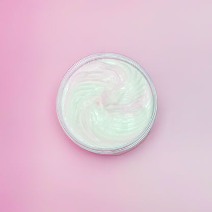Vanilla Cloud body butter lifestyle shot, Simple Soaps UAE