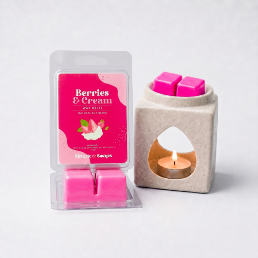 Berries and cream fruity scented wax melts by Simple Soaps UAE