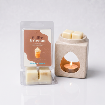 Coffee and cream scented wax melts by Simple Soaps UAE