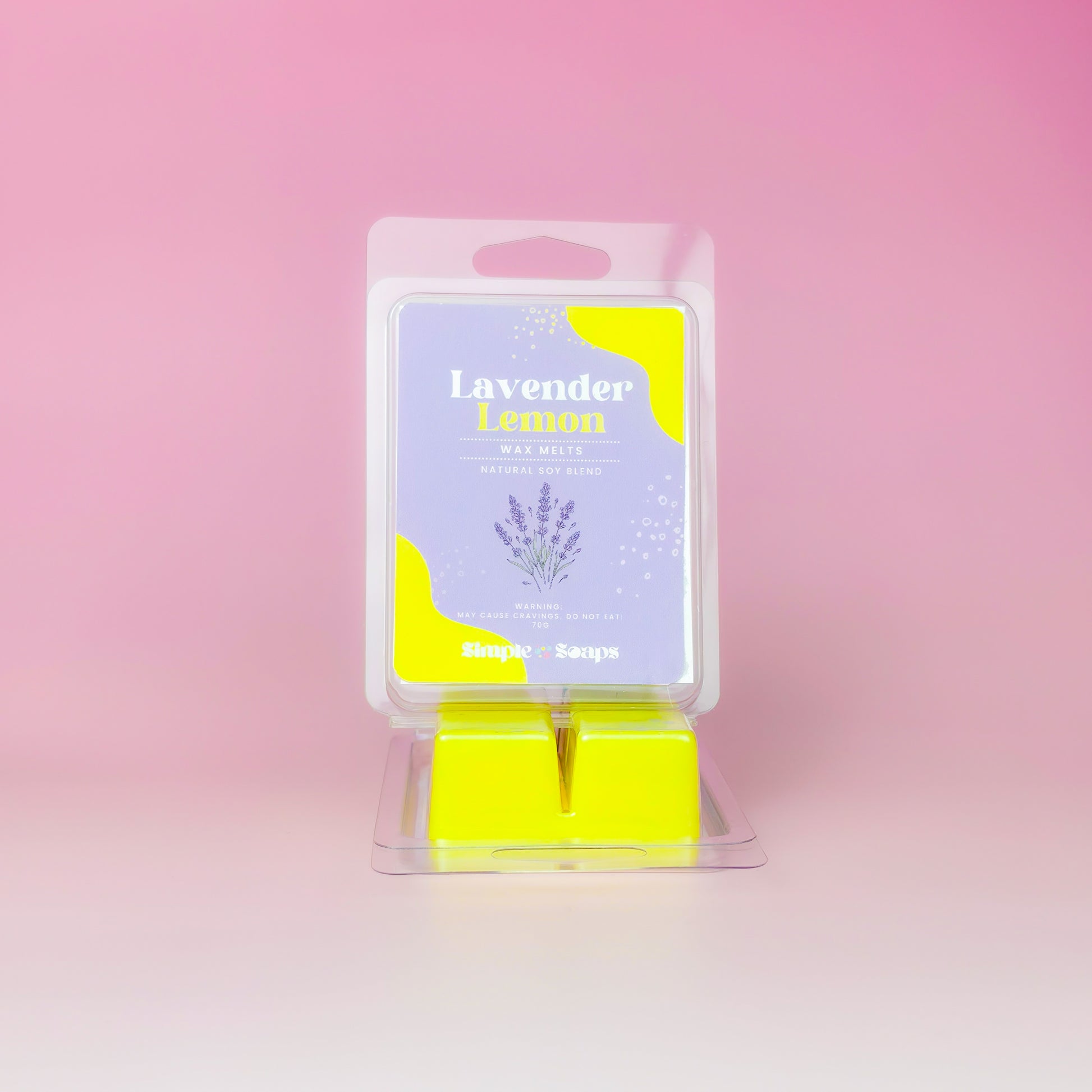 Lavender lemon wax melts close-up, handmade home fragrance UAE
