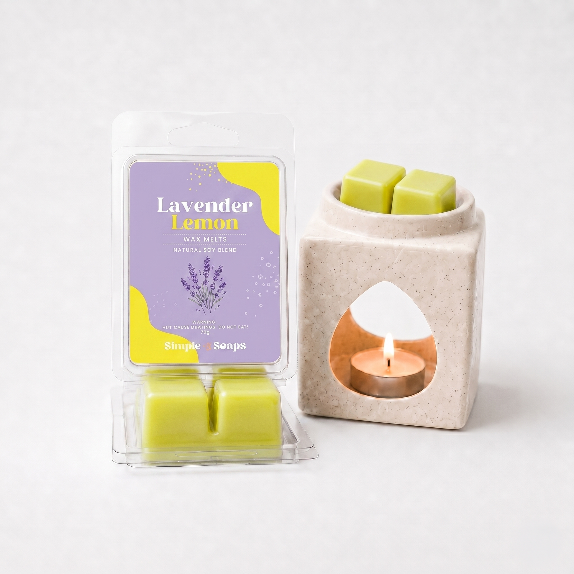 Lavender and lemon scented wax melts by Simple Soaps UAE