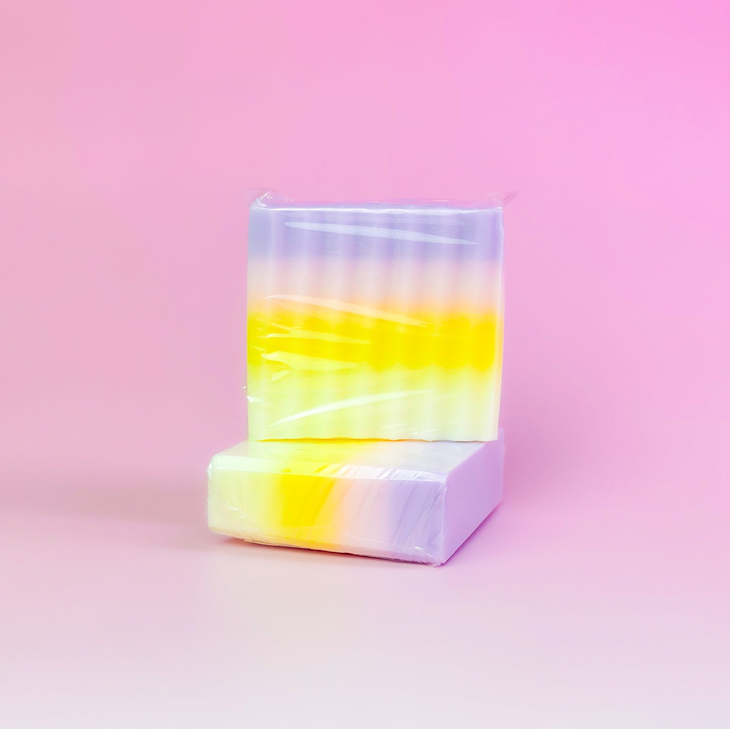 Lavender Sunrise soap bar close-up, handmade in UAE