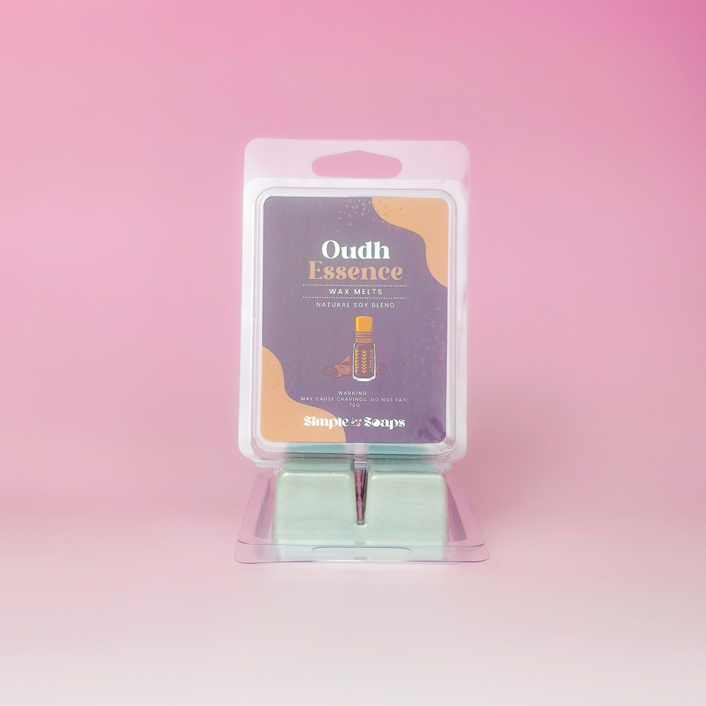 Luxury Oudh wax melts close-up, handmade home fragrance UAE
