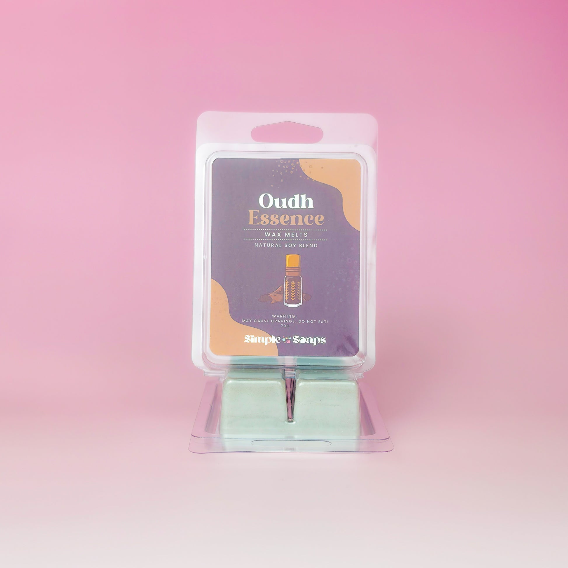 Luxury Oudh wax melts close-up, handmade home fragrance UAE