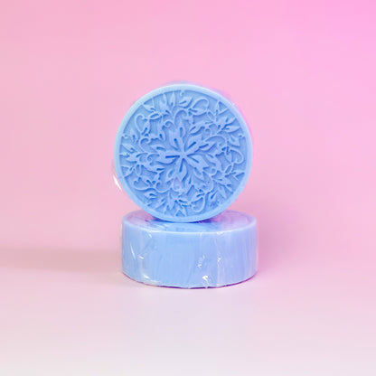 Moroccan Nila indigo soap bar close-up, handmade in UAE