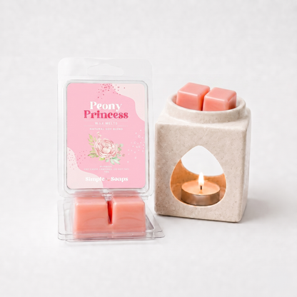 Peony Princess floral scented wax melts by Simple Soaps UAE