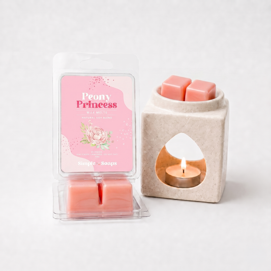 Peony Princess floral scented wax melts by Simple Soaps UAE