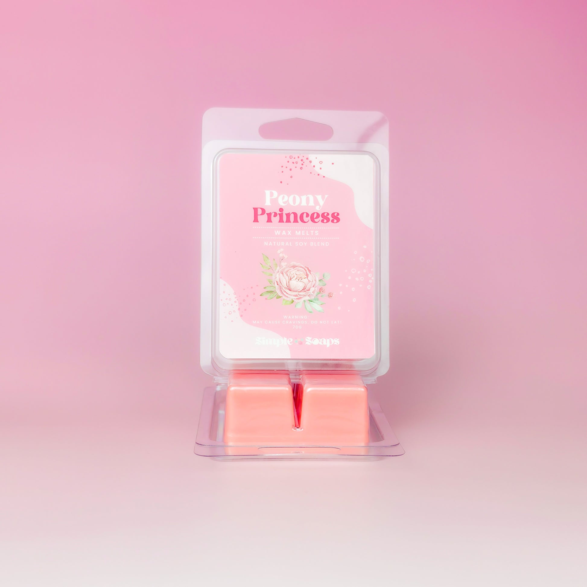 Peony wax melts close-up, handmade home fragrance UAE